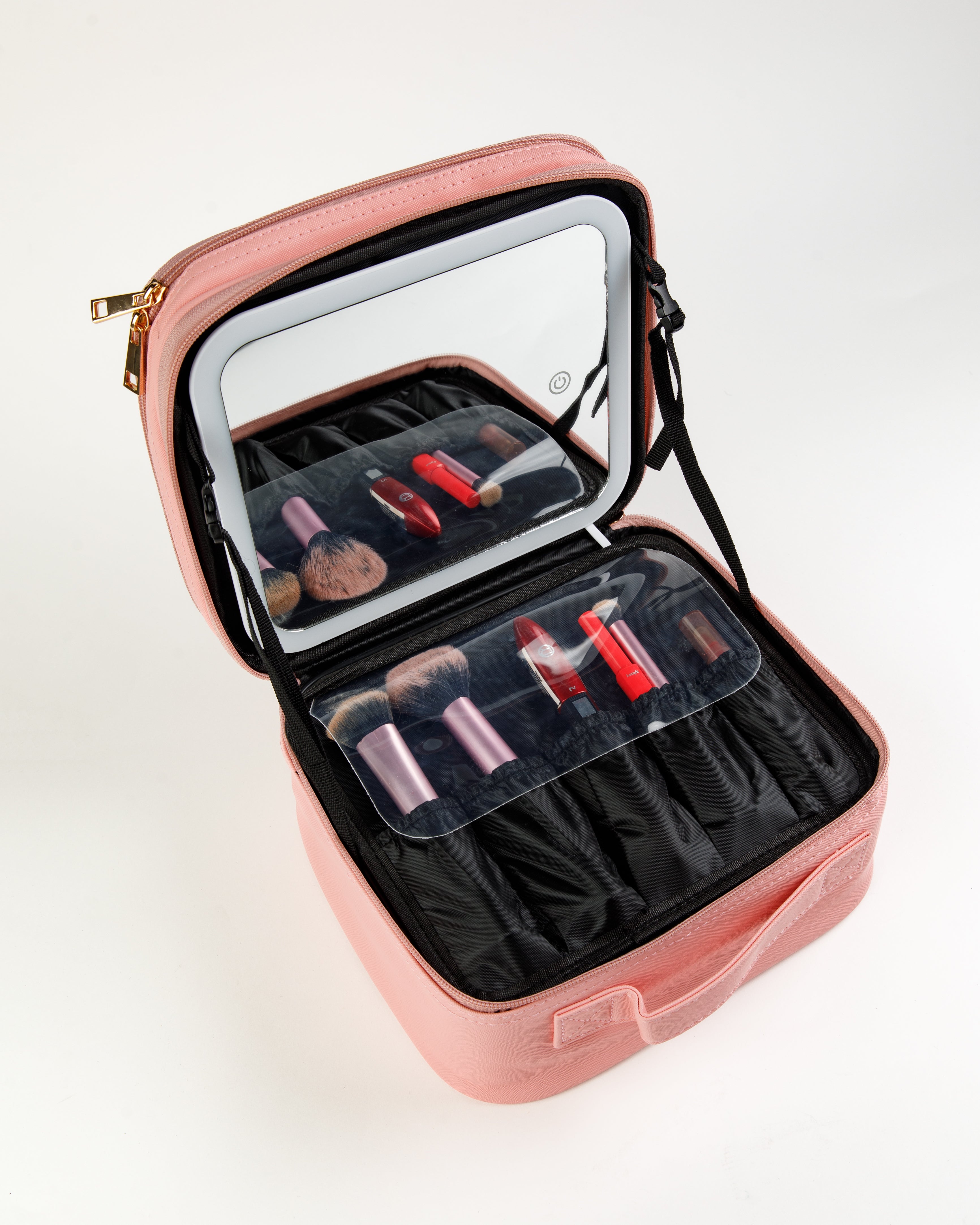 Premium Travel Makeup Organizer Case with LED Mirror