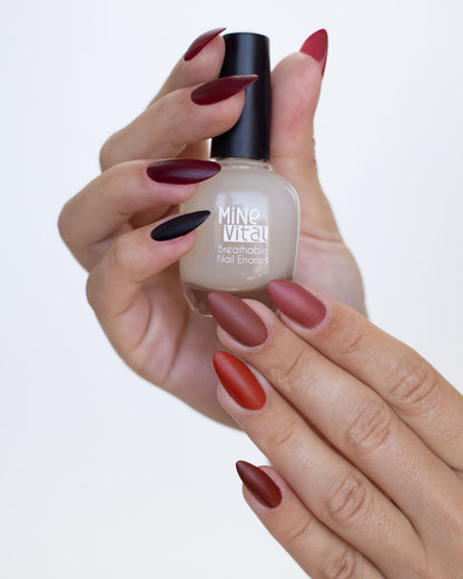 MINE VITAL Breathable Nail Enamel - Halal Nail Polish | 50 Stunning Colors