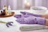Hands in Lavender Paraffin Treatment Gloves