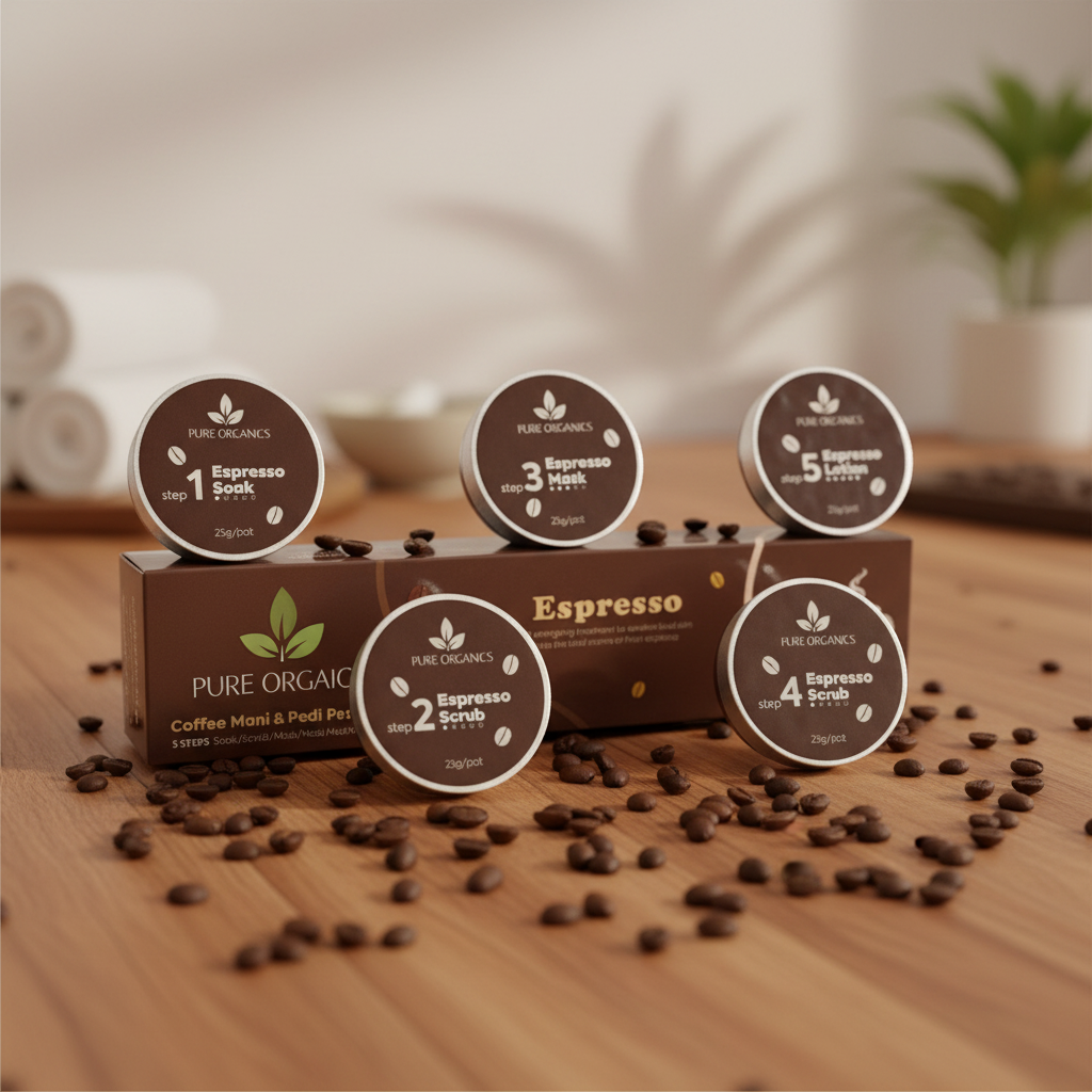 Pure Organics Espresso 5-Step Treatment Set